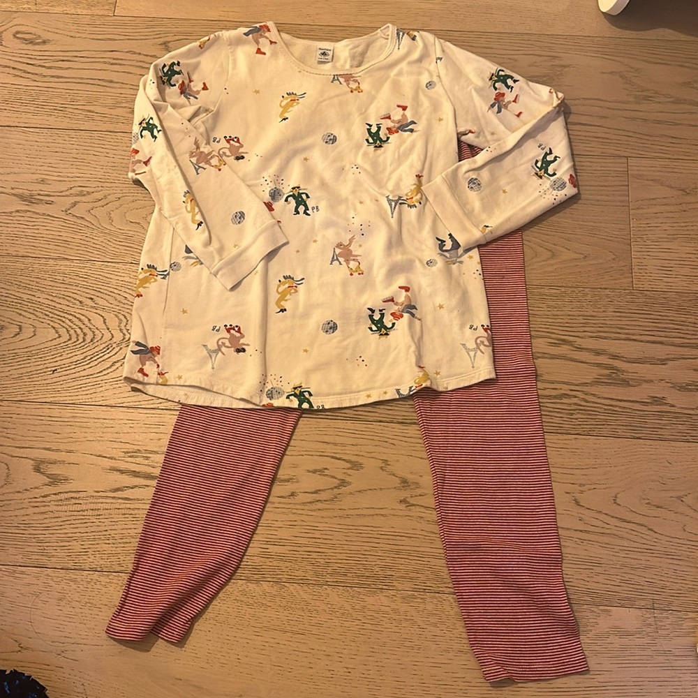 Petit bateau Cute PJ cozy top cotton pant